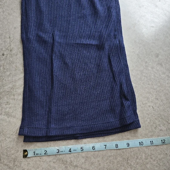 Rufskin Foster Ribbed Cotton Flare-Leg Lounge Pant Indigo - Picture 4 of 7